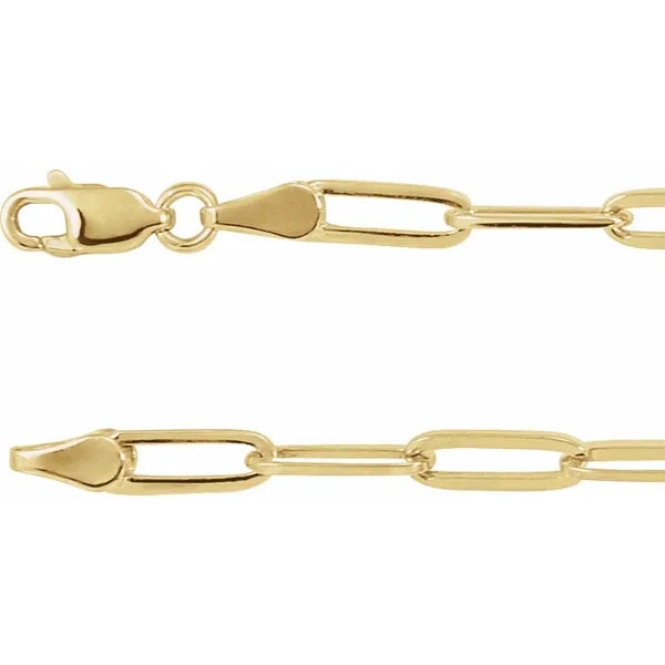 Large Paperclip Chain Bracelet in 18k Yellow Gold Vermeil