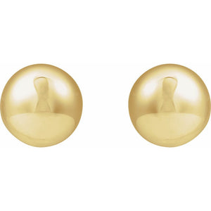 14K Yellow Gold 18 mm Electroform Dome Earrings