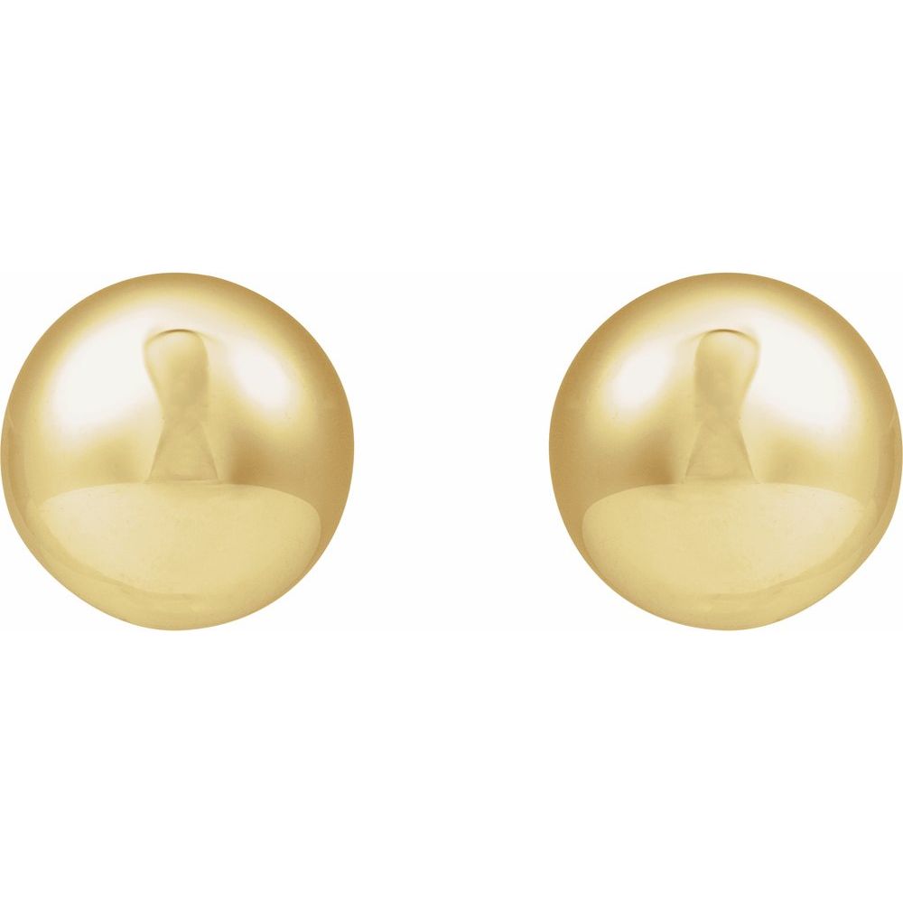 14K Yellow Gold 18 mm Electroform Dome Earrings