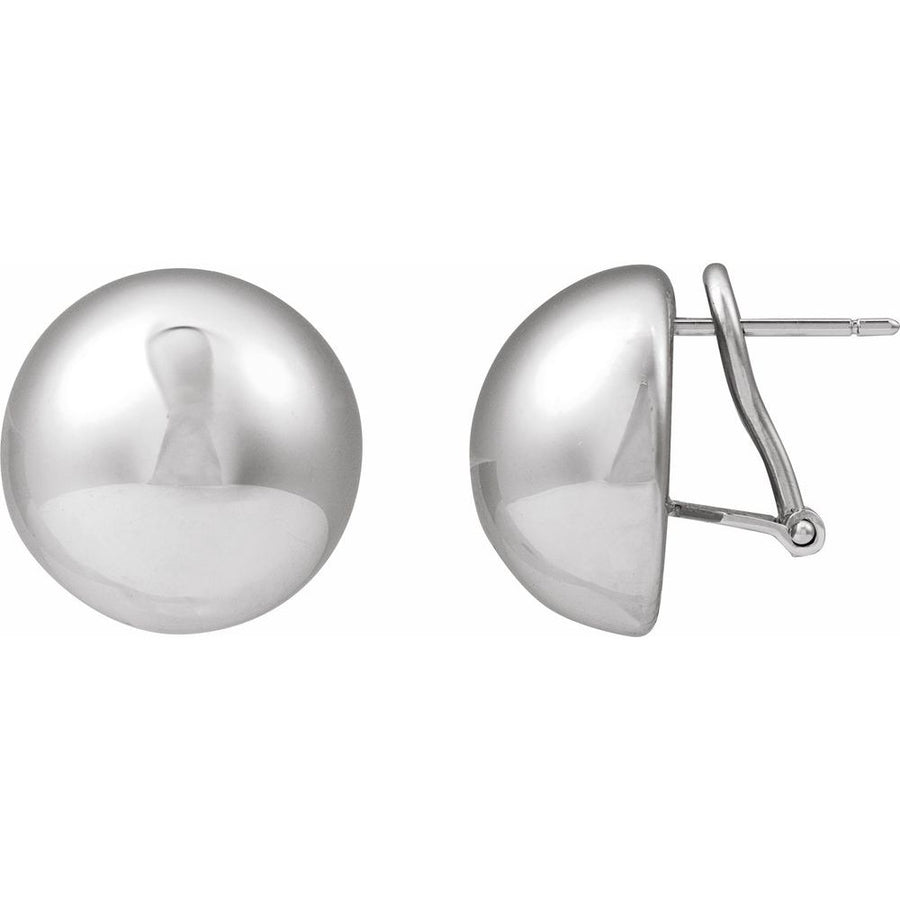 Sterling Silver 18 mm Electroform Dome Earrings