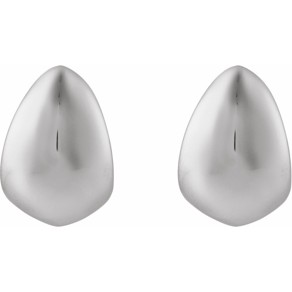 Sterling Silver 22.5 mm Electroform Teardrop Earrings