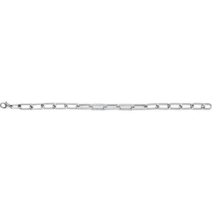 1 1/2 Ct Lab-Grown Diamond Paperclip-Style 7" Bracelet In Solid 14K White Gold