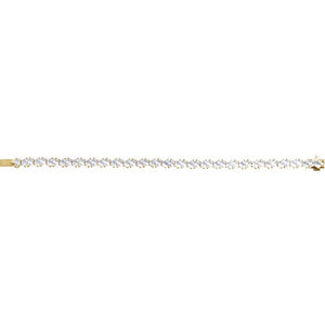 9 1/2 Ct Pear Shaped Lab-Grown Diamond Line Bracelet In 14K Yellow Gold