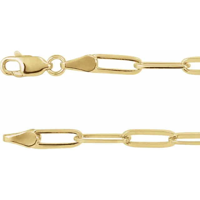 Large Paperclip Chain Necklace in 18k Yellow Gold Vermeil